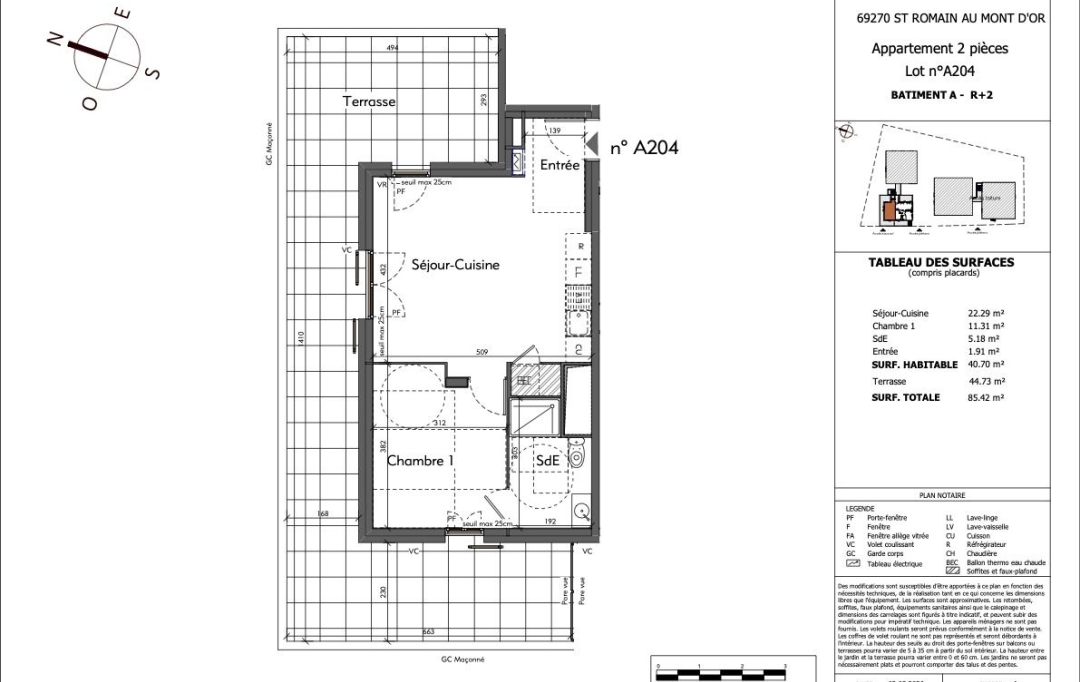 Annonces CROIXROUSSE : Apartment | SAINT-ROMAIN-AU-MONT-D'OR (69270) | 41 m2 | 246 767 &euro; 